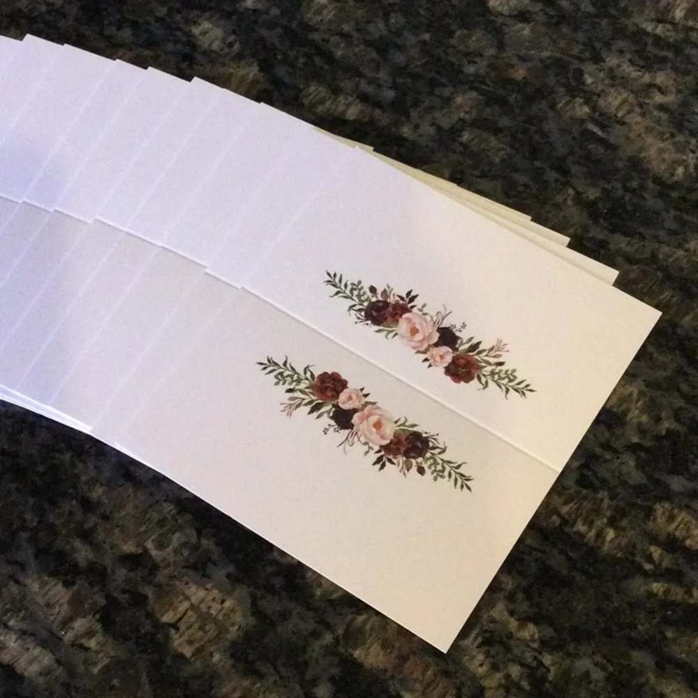Floral Place Cards x 16